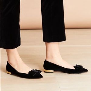 Velvet point toe flats from Brooks Brothers